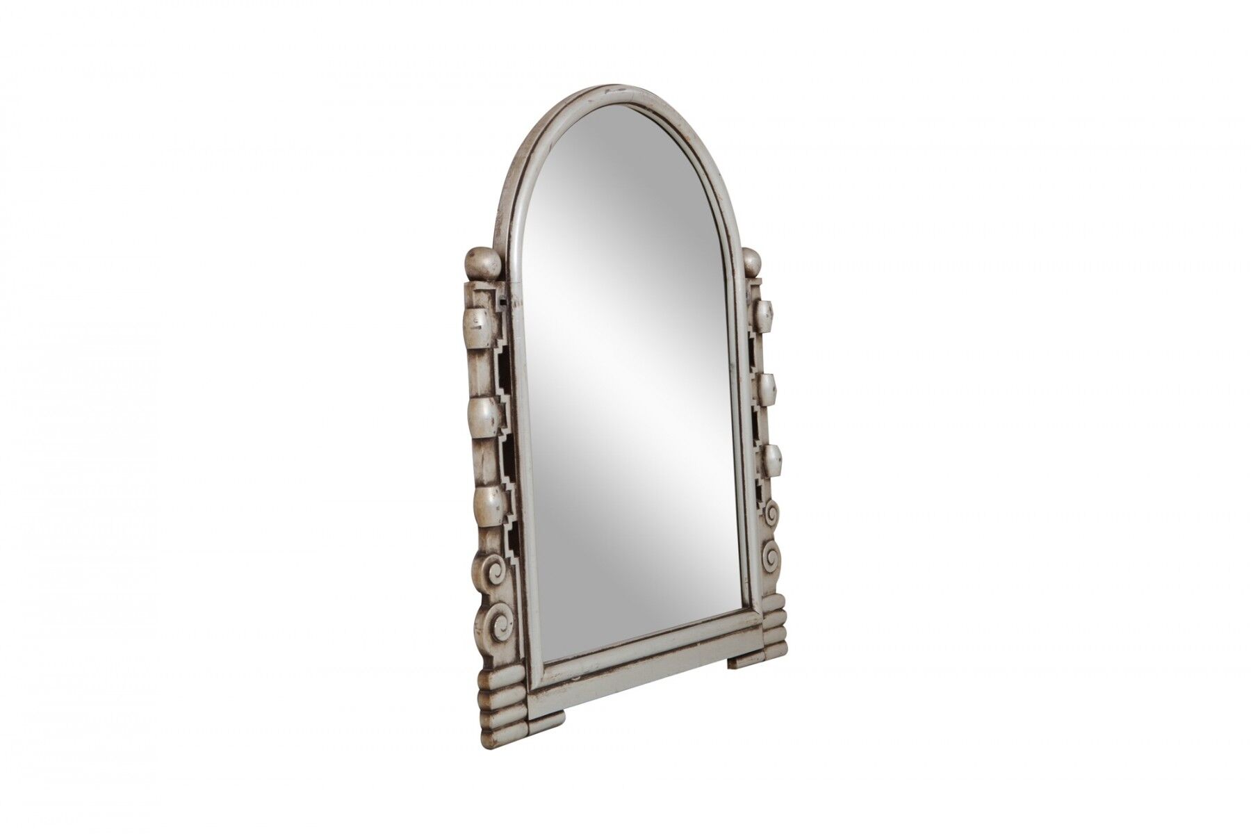 Art deco mirror in silver gilded wood 1930 68x88cm
