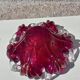 Cendrier et pilon verre et inclusions or Murano vintage
