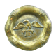 Bronze plate decorated with an eagle