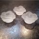 Lot de 3 bougeoirs en pâte de verre période Art déco 1930