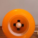 Orange opaline pendant lamp 70's