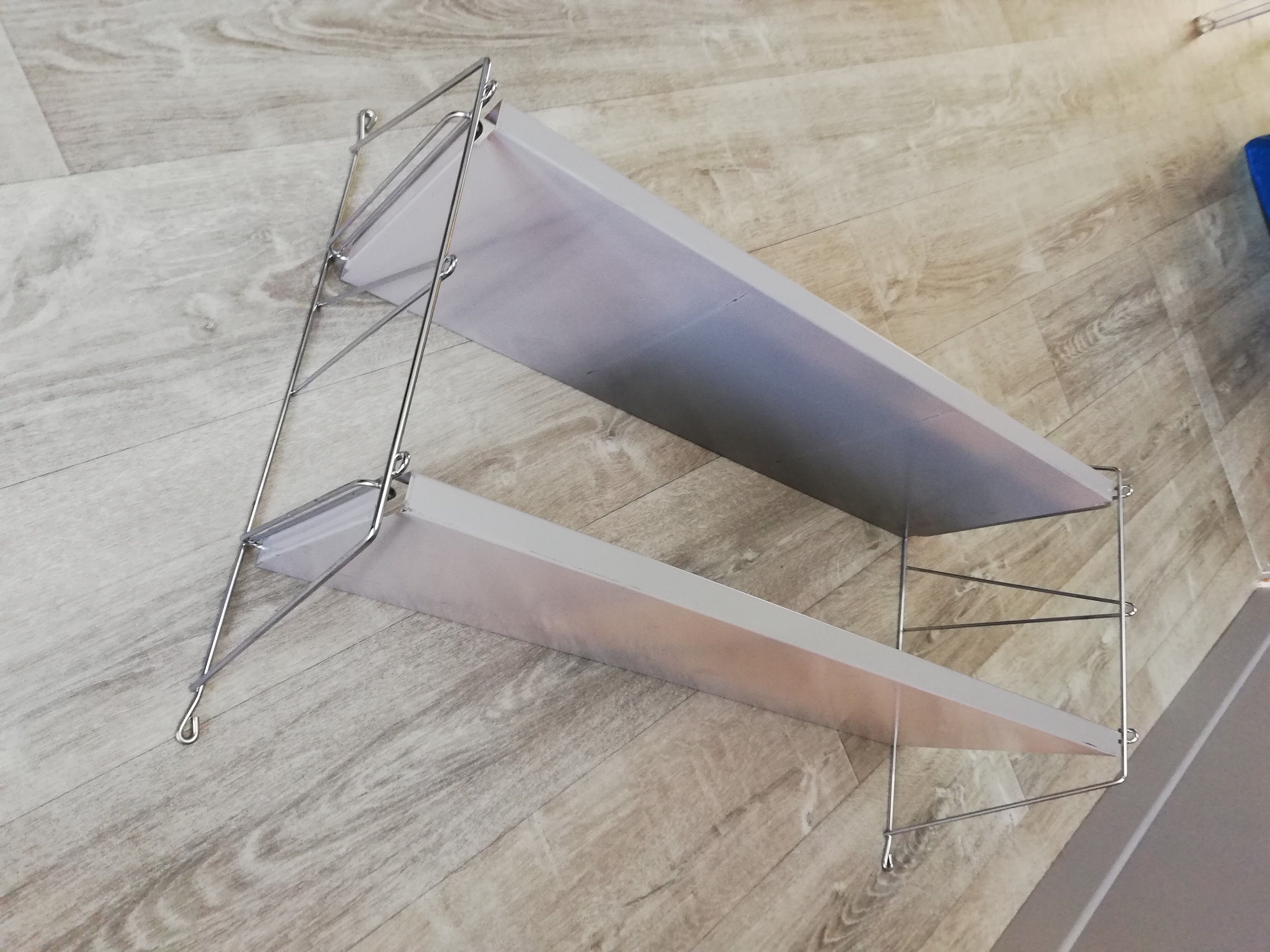Metal shelves