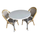 Vintage round table and 2 bistro chairs