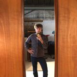 Scandinavian teak mirror circa 1960