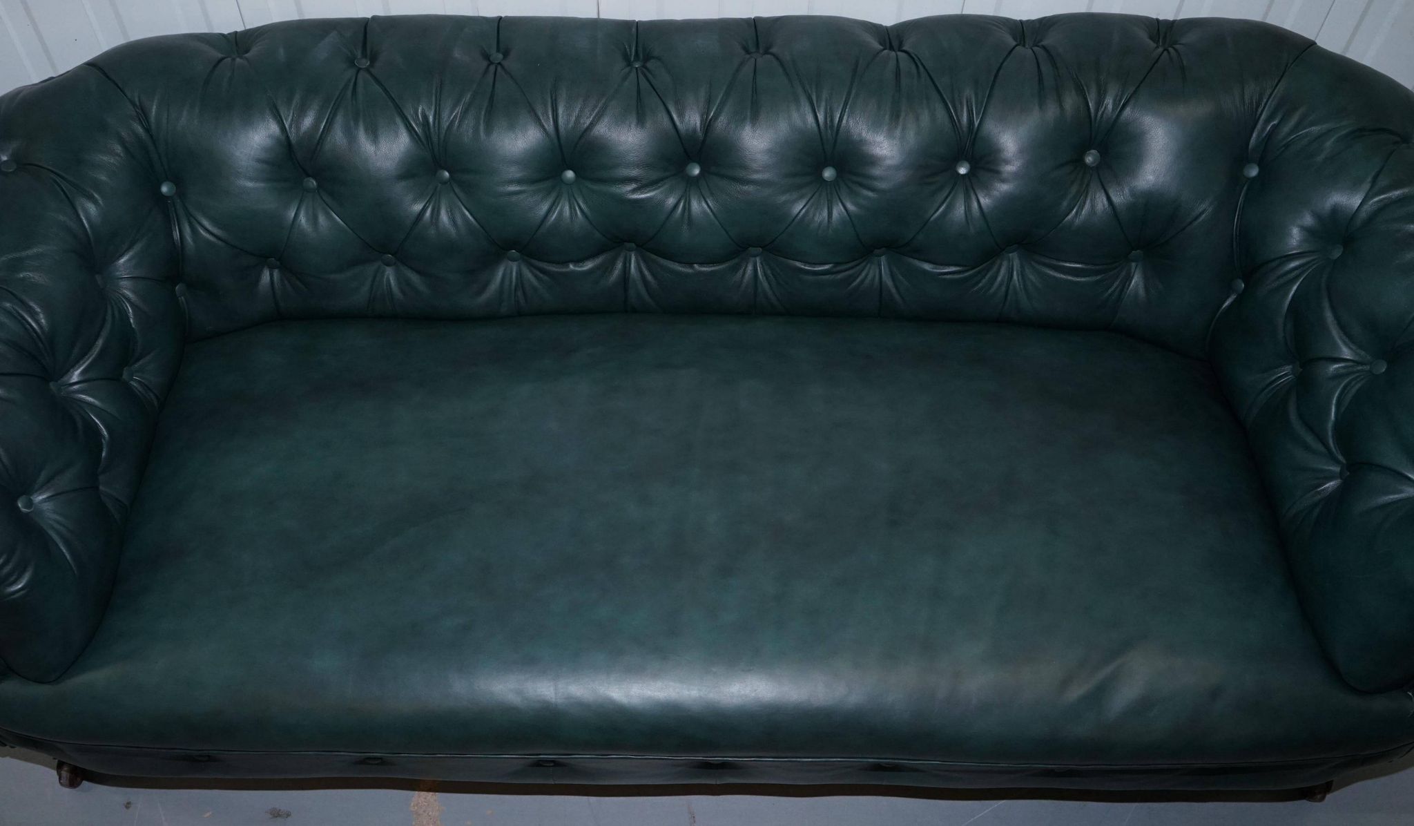 Victorian restored leather Chesterfield sofa 1890 Cornelius V Smith with springs