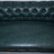 Victorian restored leather Chesterfield sofa 1890 Cornelius V Smith with springs