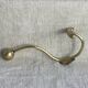 Pair of ball and hook coat hooks in brass