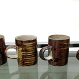 4 stoneware espresso cups