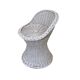 Vintage woven wicker stool 1950