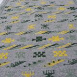 Authentic Margoum Nomad Kilim Rug Woven Flat Grey and Yellow