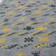 Flat-woven grey and yellow Margoum Nomad kilim rug