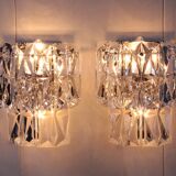 Rare 1960s Kinkeldey German crystal wall sconce 1960