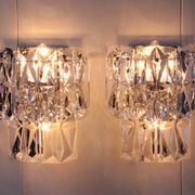 Rare applique murale en cristal allemand Kinkeldey des années 1960 1960