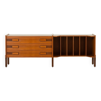 Italian mid-century sideboard with vinyl records compartment, 1970s