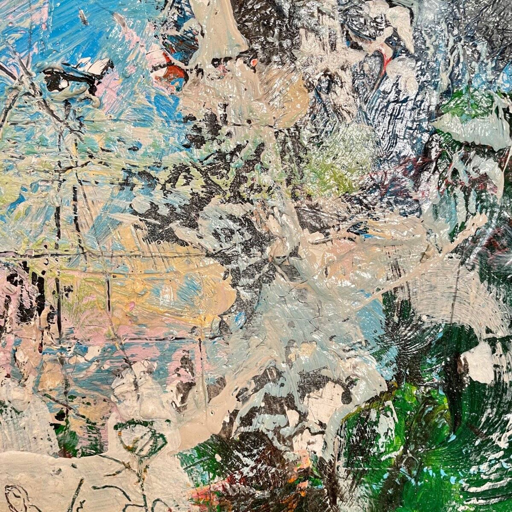 Felix Bachmann, Abstract Composition, Acrylic & Mixed Media on Board, 2022, Framed