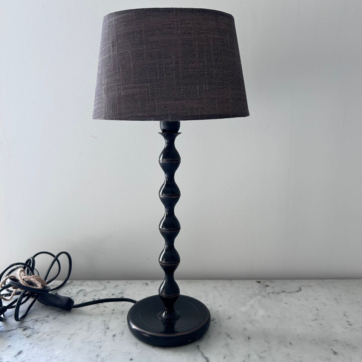 Metal coil floor lamp