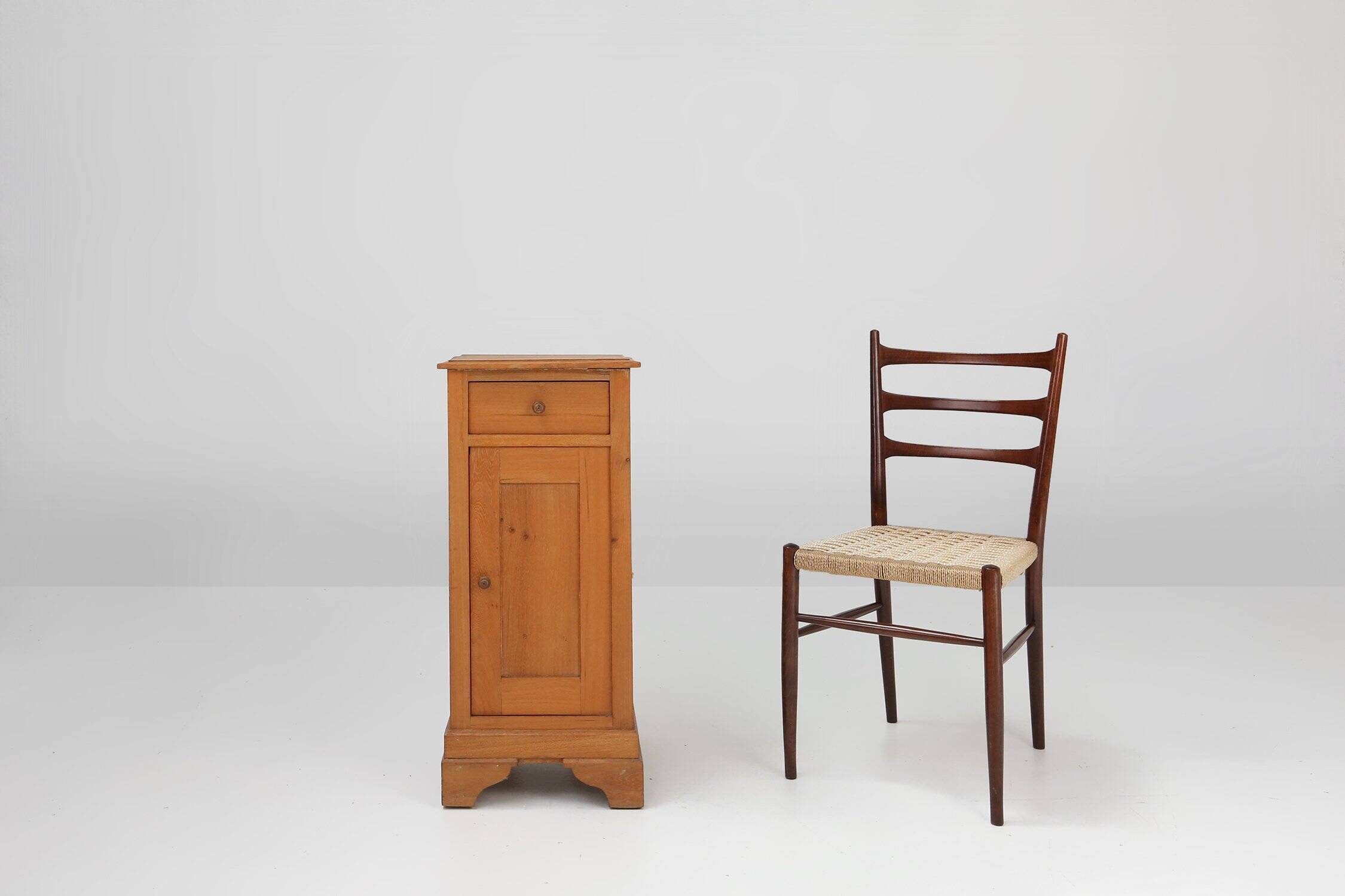 Art Deco Nightstand in Pine Wood, France, 1930s