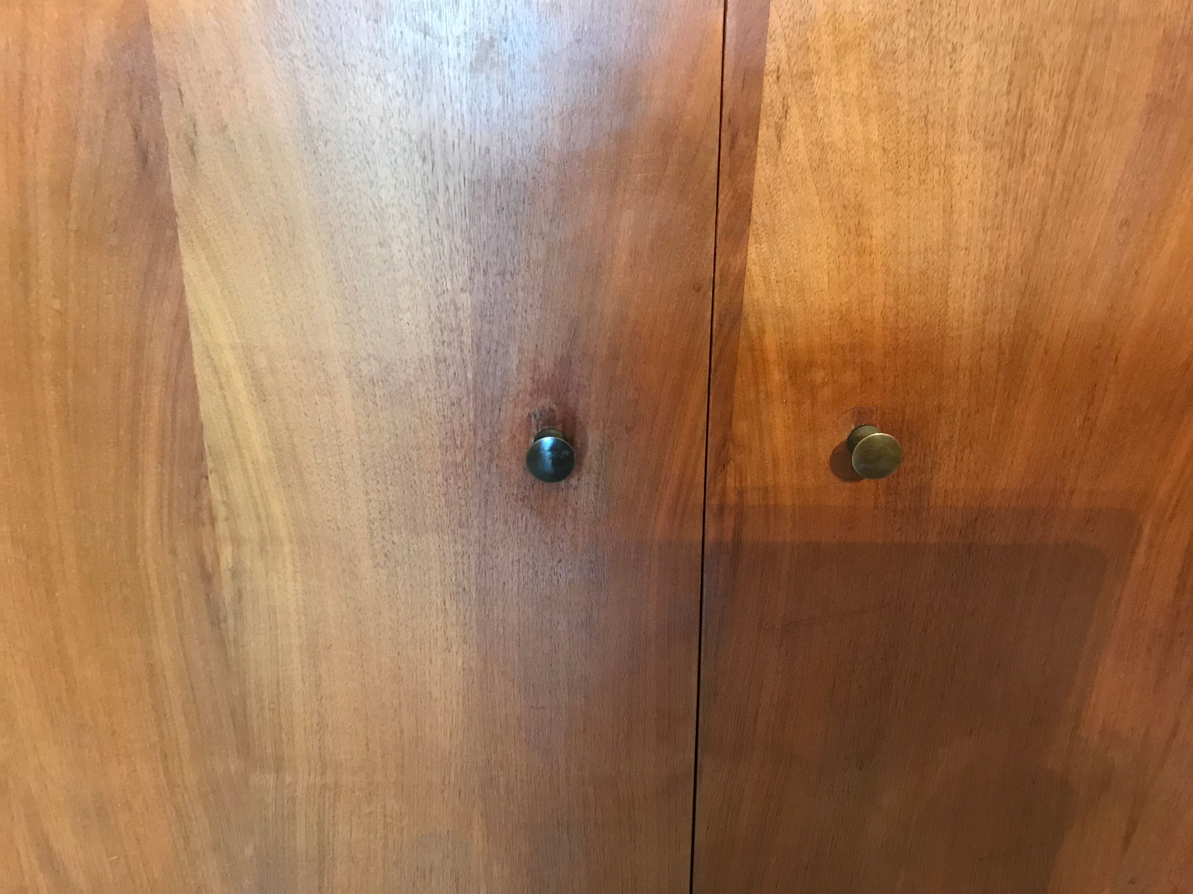 Vintage style scandi enfilade in blond walnut veneer