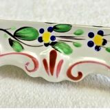 6 old Luneville earthenware knife holders