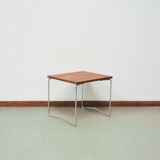 Vintage small teak table metal frame
