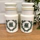 2 opaline glass spice jars