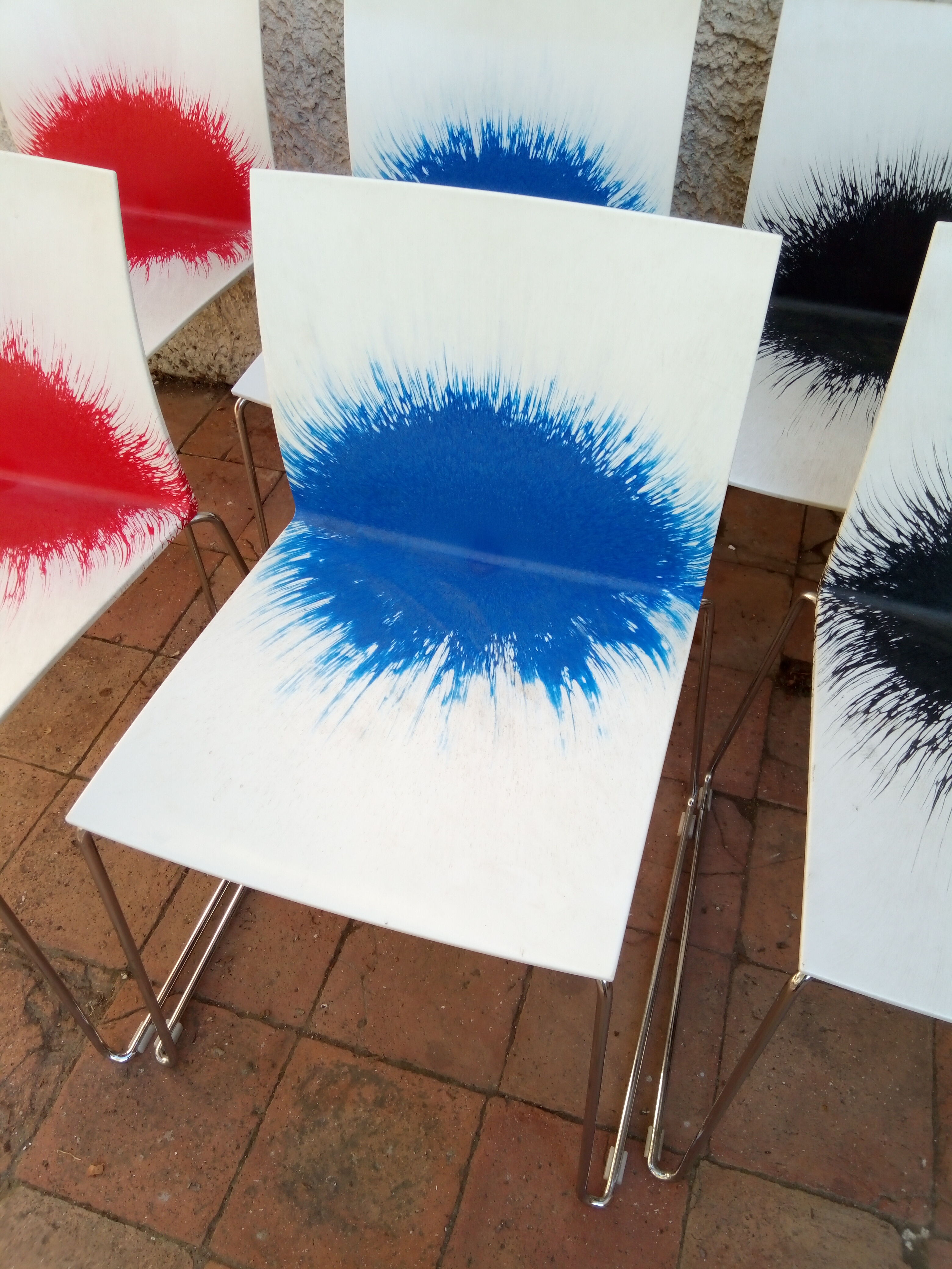 Series of 6 chairs from the 80s