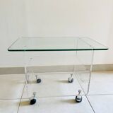 Desserte / Table Basse David Lange pour Roche Bobois Plexiglas & Verre 1970