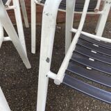 Set of 8 vintage terrace garden chairs 1970