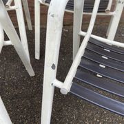 Set of 8 vintage terrace garden chairs 1970