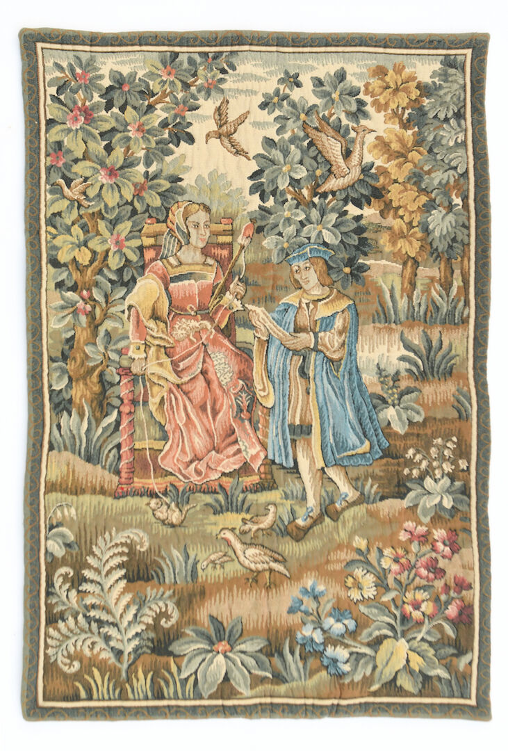 Tapestry of Louvières representing medieval scene