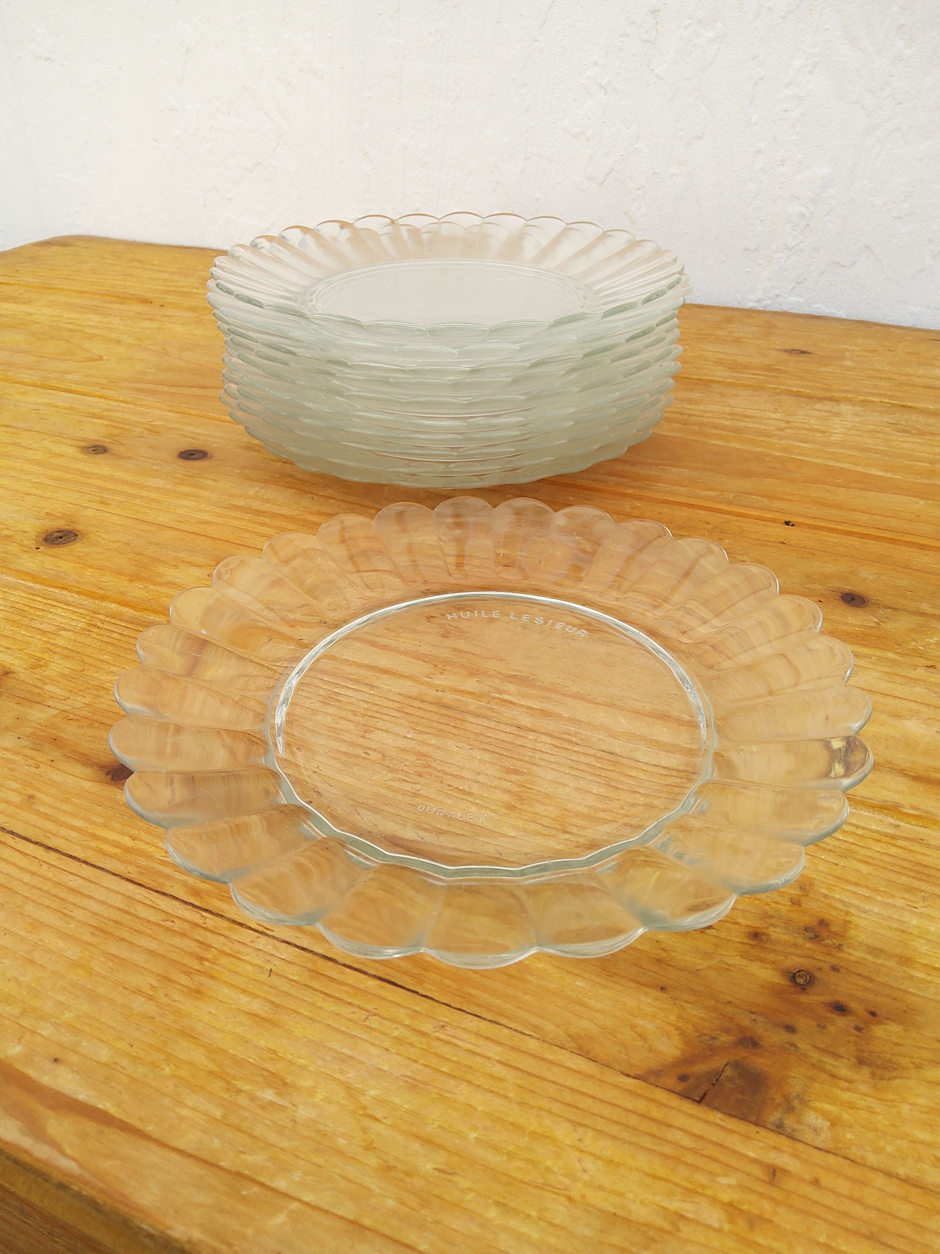 Dessert plates duralex huile lesieur