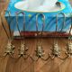 lot de 5 patères ancienne en metal dorè