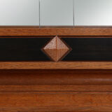 Belgian late art deco cabinet in solid oak