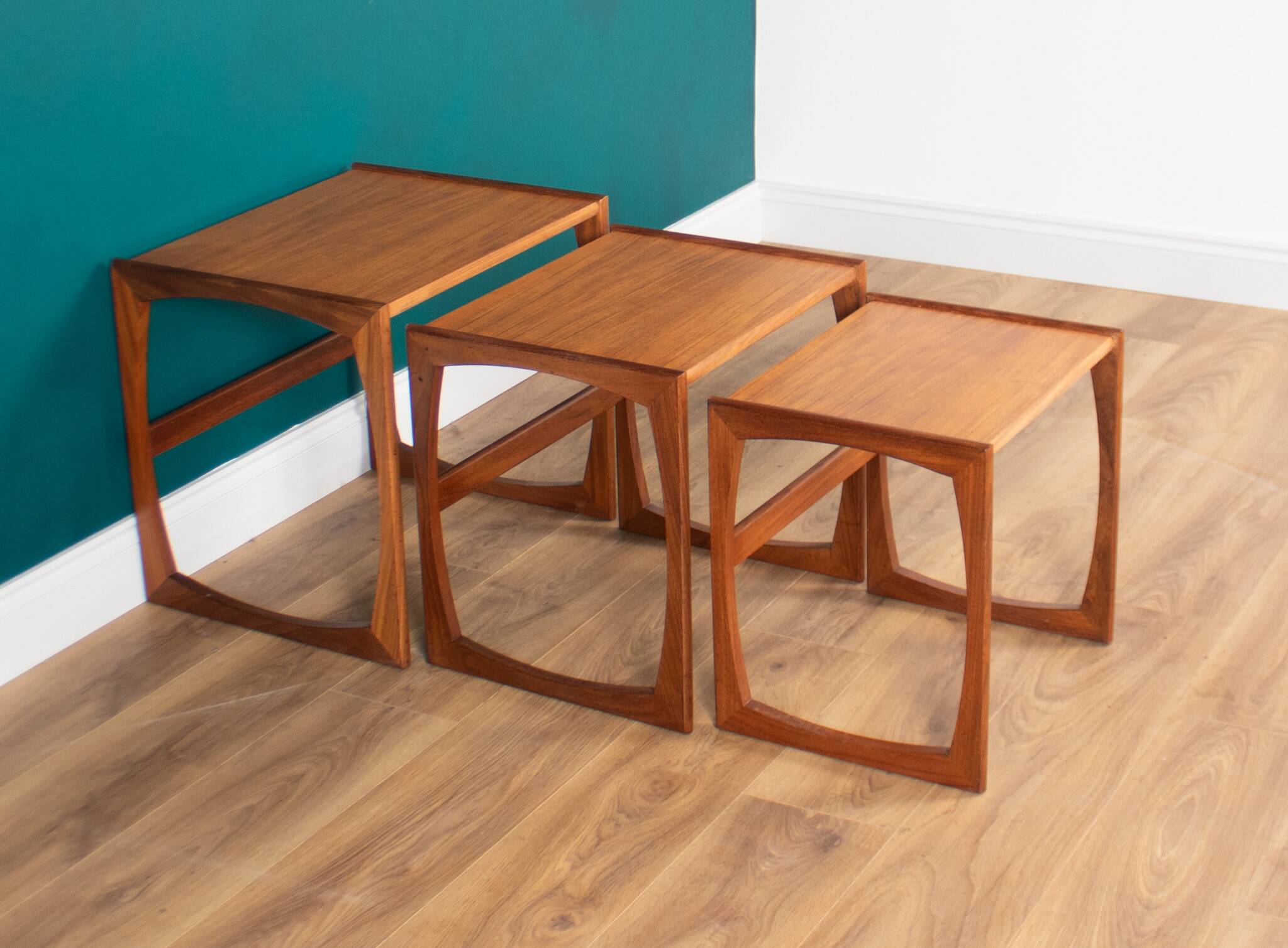 Retro Teak 1960s G Plan Quadrille Nest Of Coffee Tables