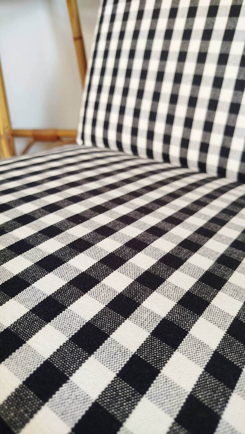 Vintage gingham armchair