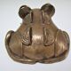 Sculptural frog brass vintage African art