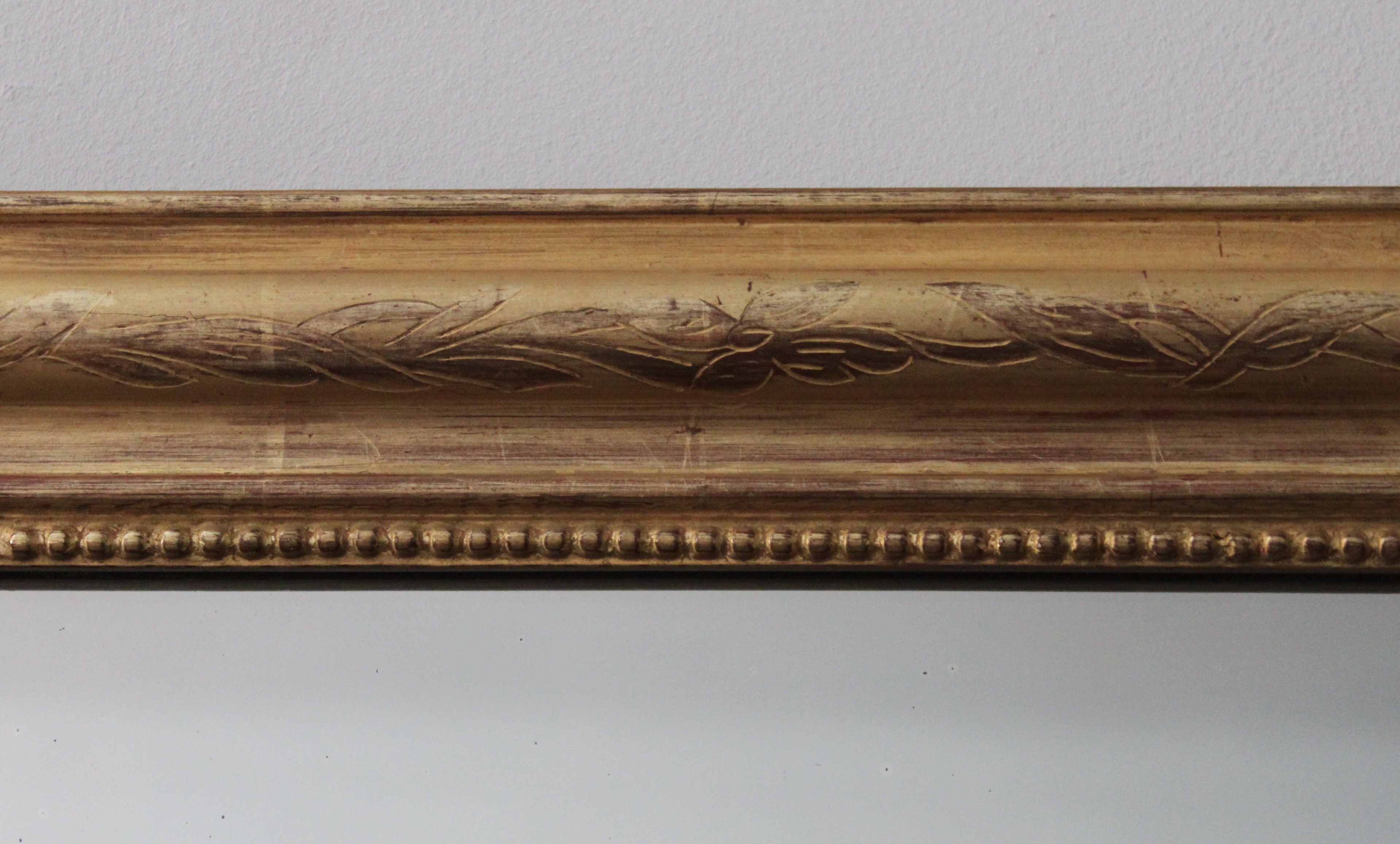 Gilded Louis Philippe mirror dated 1896