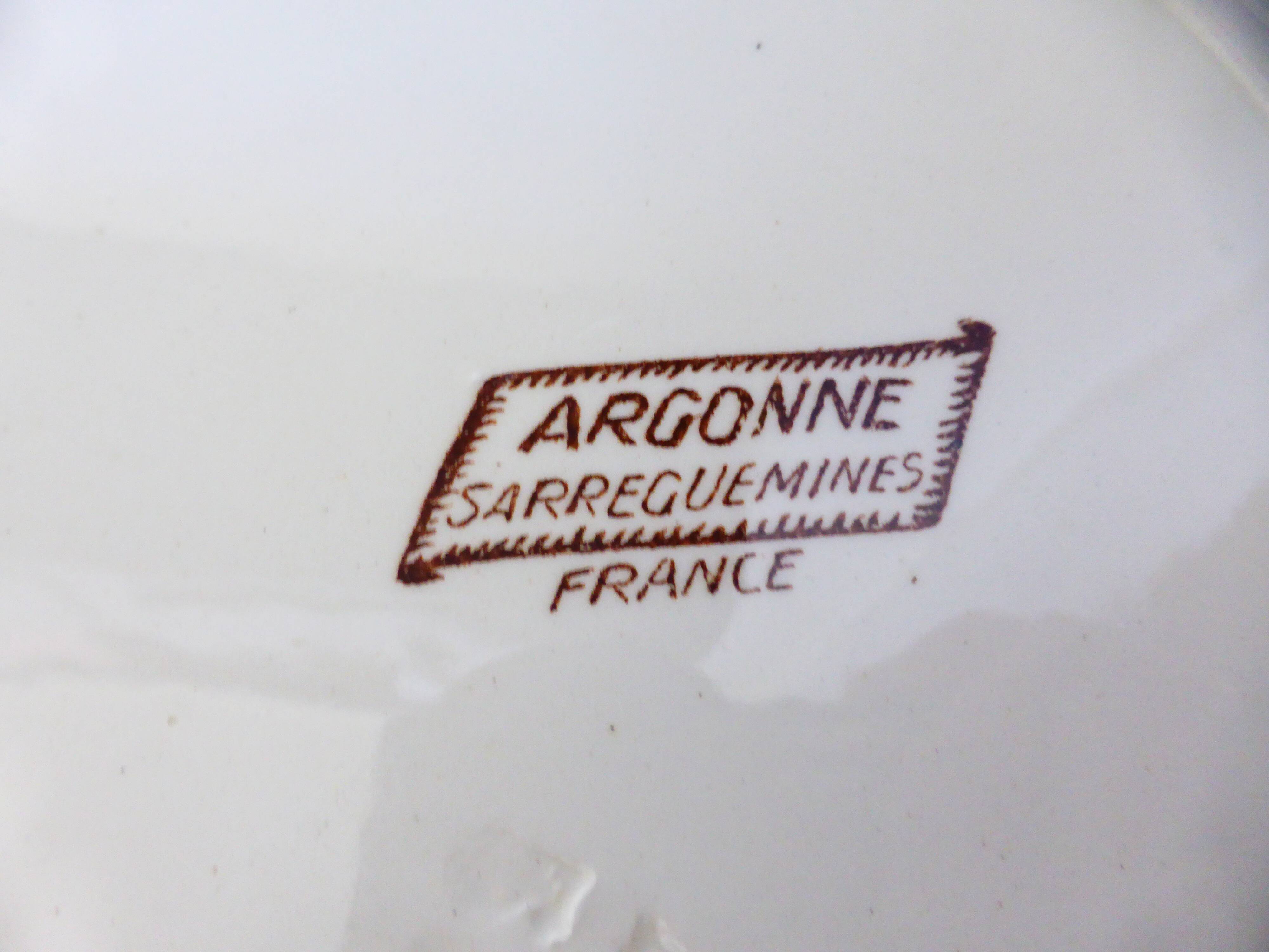 4 dessert plates from Sarreguemines, Argonne model 210706