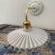 New electrified serrated opaline wall lamp