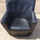 Vintage chair black leather Armilla Arflex Burkhard Voghterr