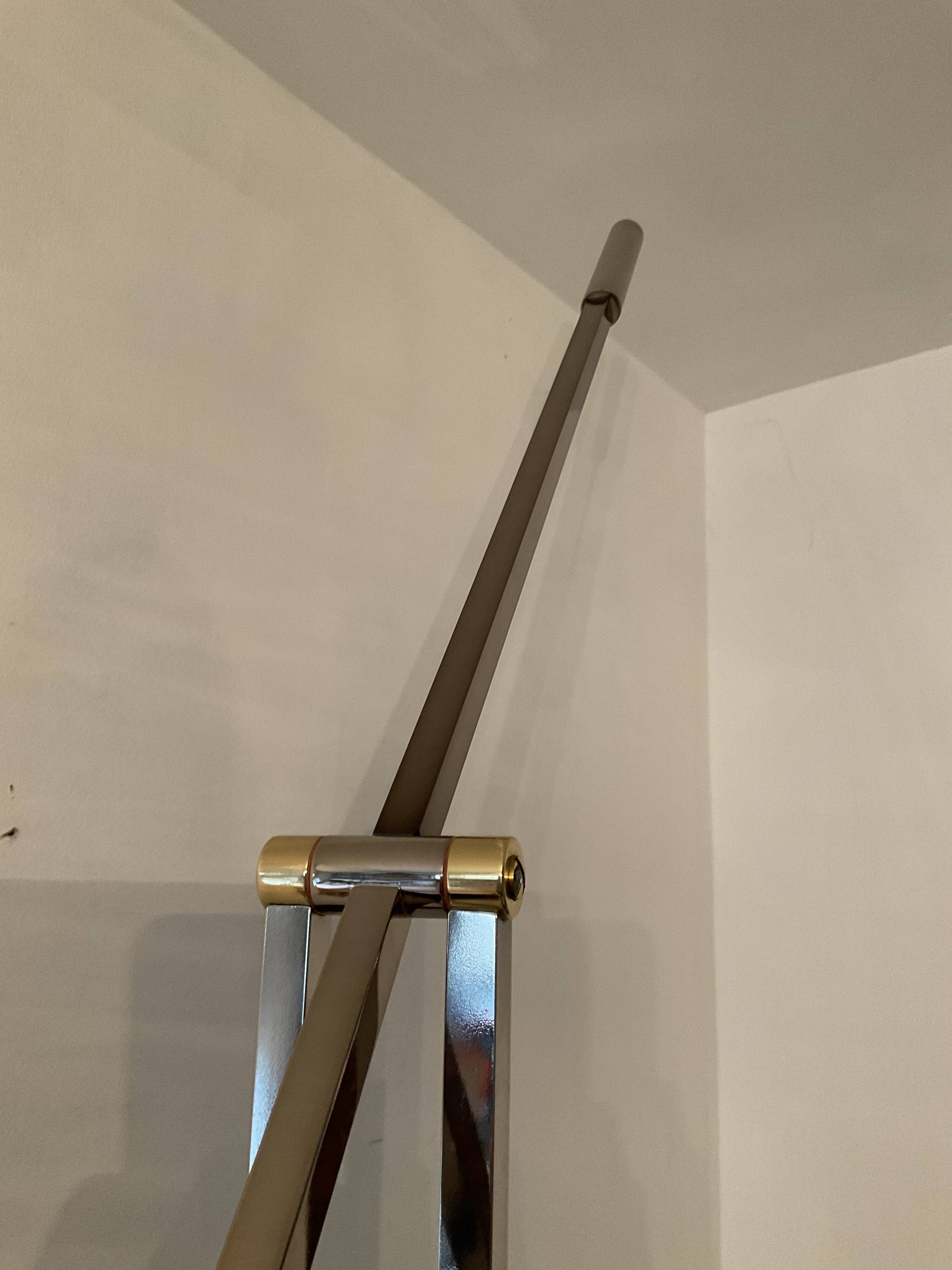 Deknudt brass floor lamp from the 60s