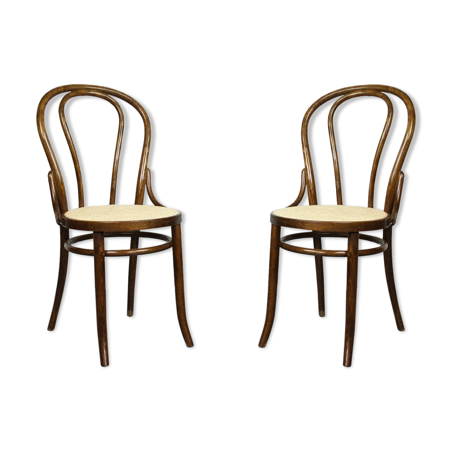 Pair of bentwood brown chairs