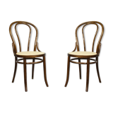 Paire de chaises brunes
