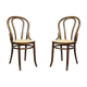 Paire de chaises brunes
