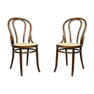 Pair of bentwood brown chairs