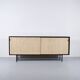 ENFILADE FLORENCE KNOLL MODEL 116 WOOD LEATHER AND RATTAN 1960