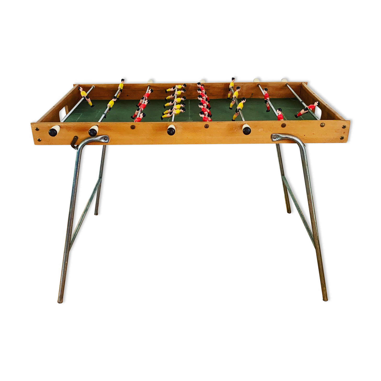 Foldable vintage table football