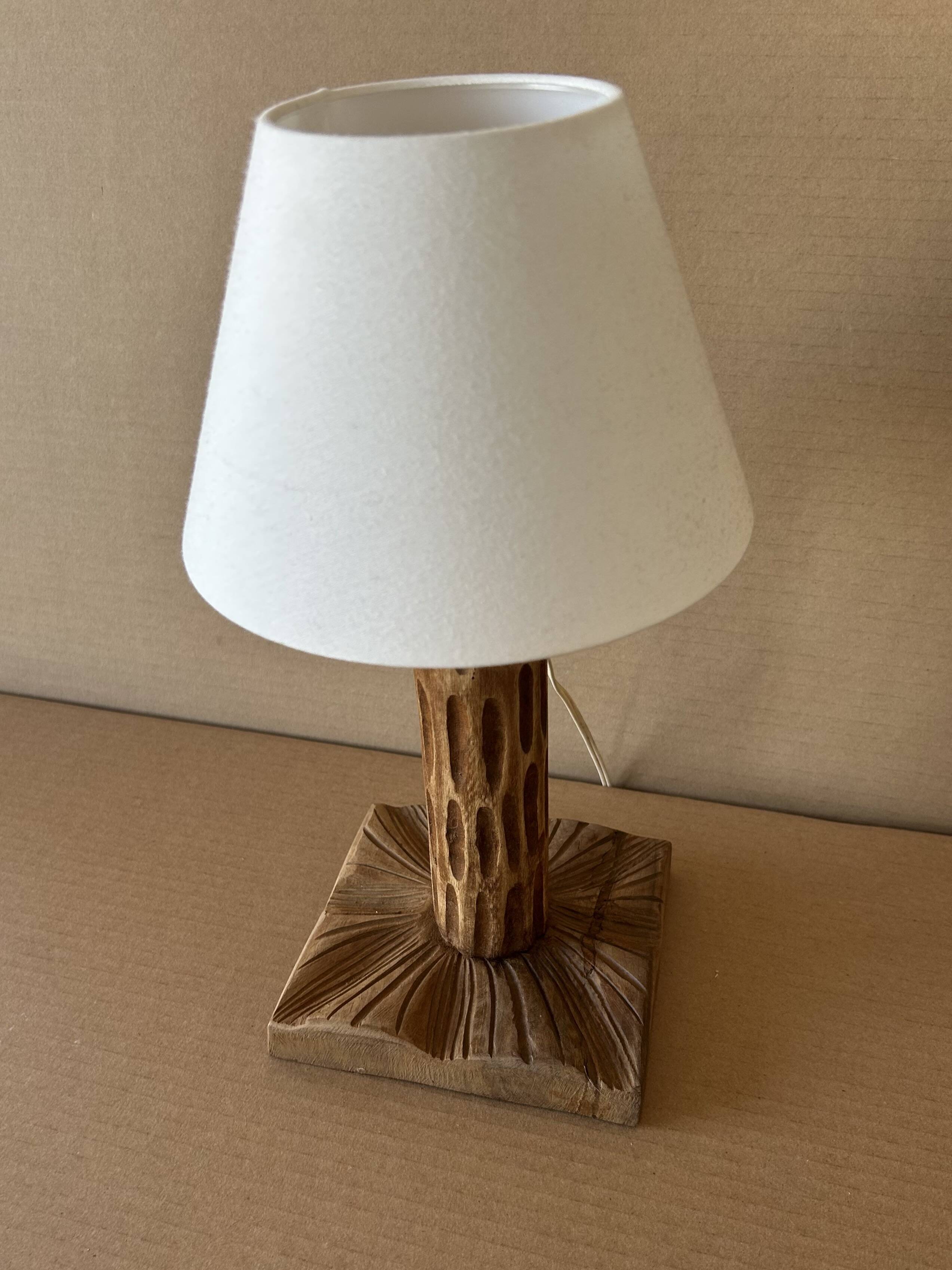 Vintage wooden table lamp