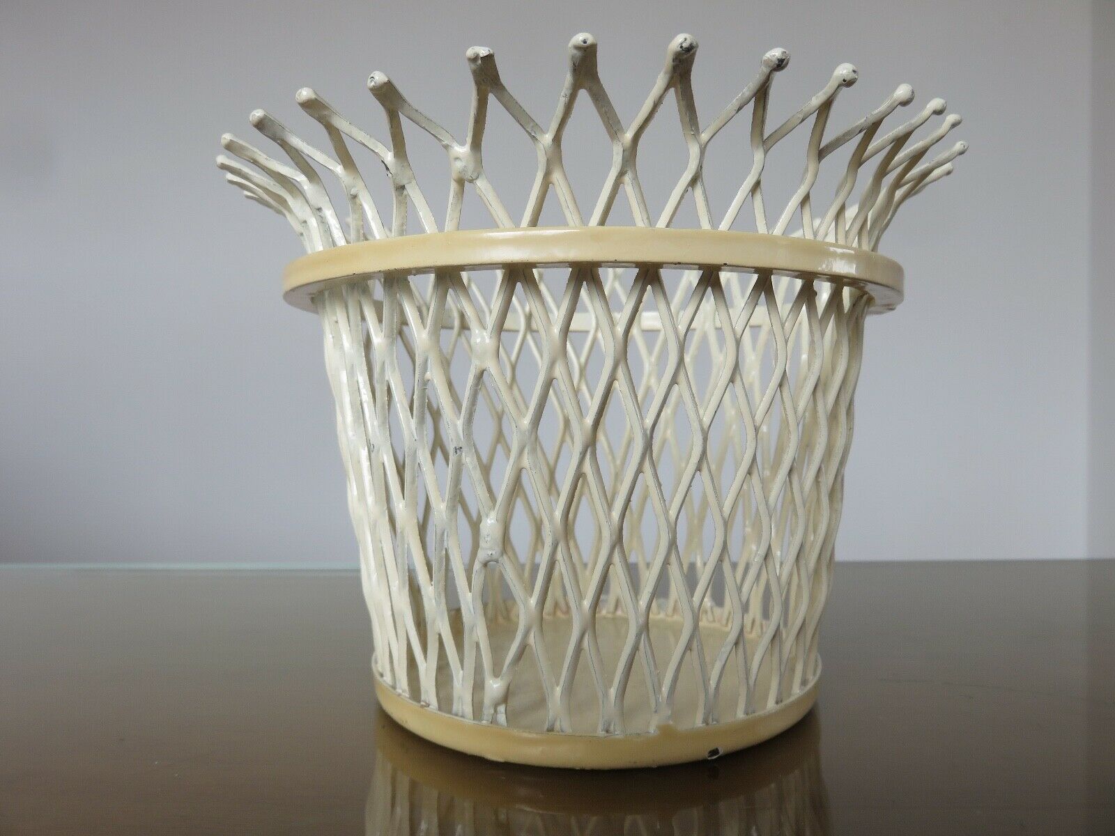 Mathieu Mategot pot cover in expanded metal from the 1950s