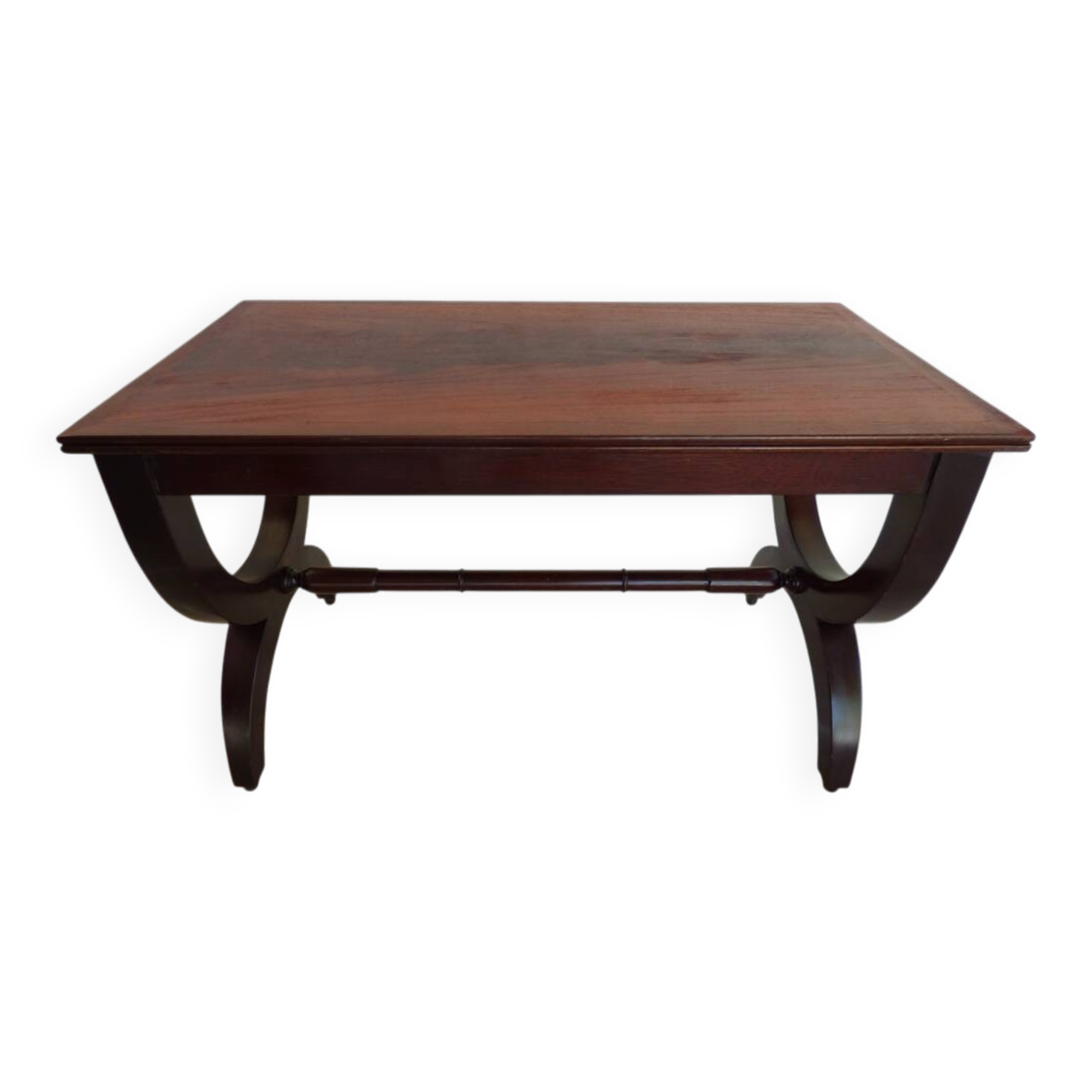 Restoration style coffee table in mahogany-colored wood / Very good condition